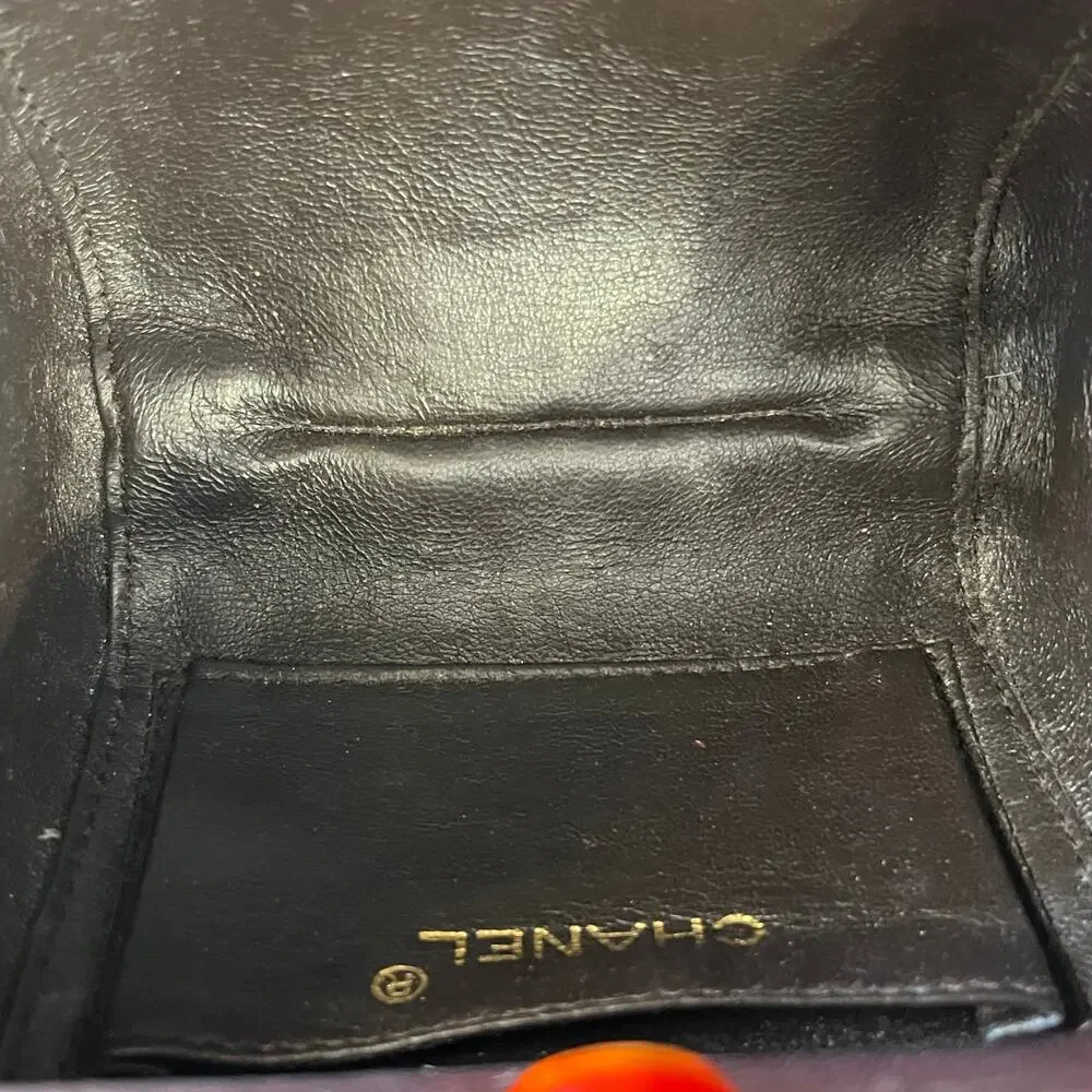 CHANEL Vintage Brown Tortoise Shell Interlocking CC Clutch Bag